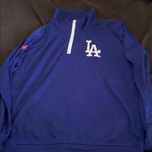 LA dodgers pull over half zip up sweater.